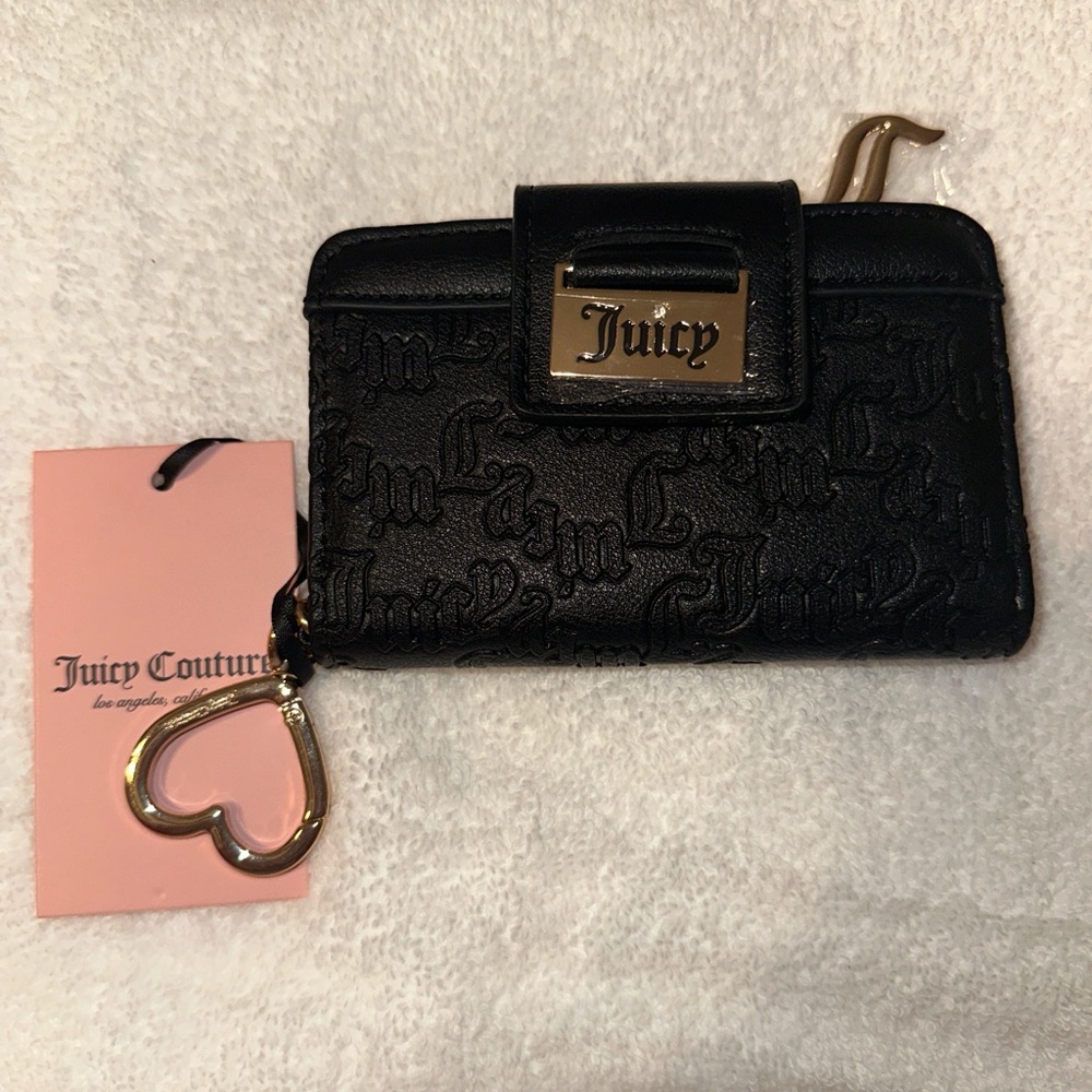 Juicy Couture Embossed Black Wallet